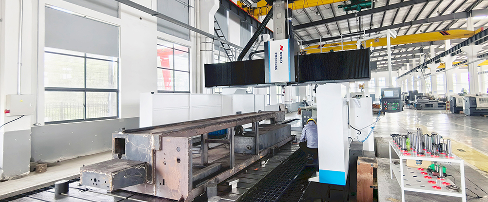 Neway gantry machining center settled in the machining workshop to help improve efficiency