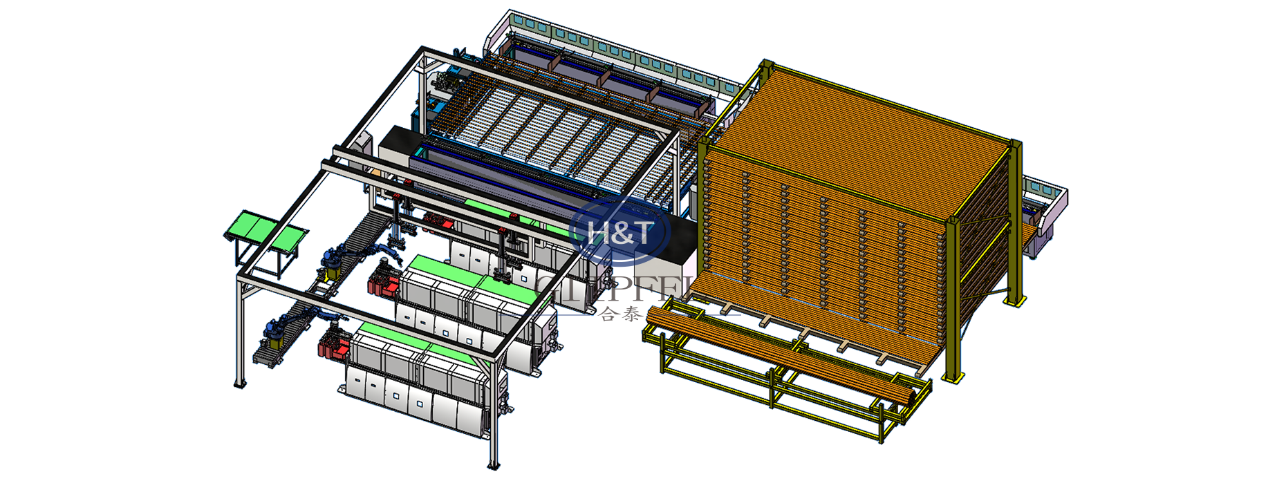 Smart warehouse + tube forming processing line