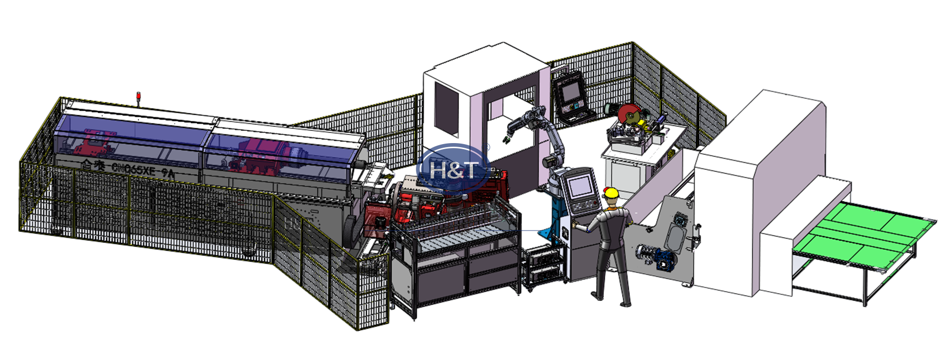 Intelligent aviation catheter production line